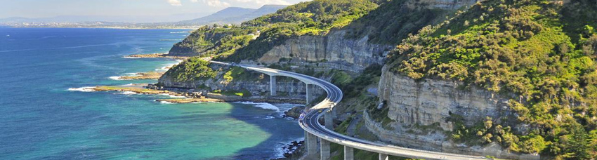 sea cliff bridge wollongong panorama near Wollongong