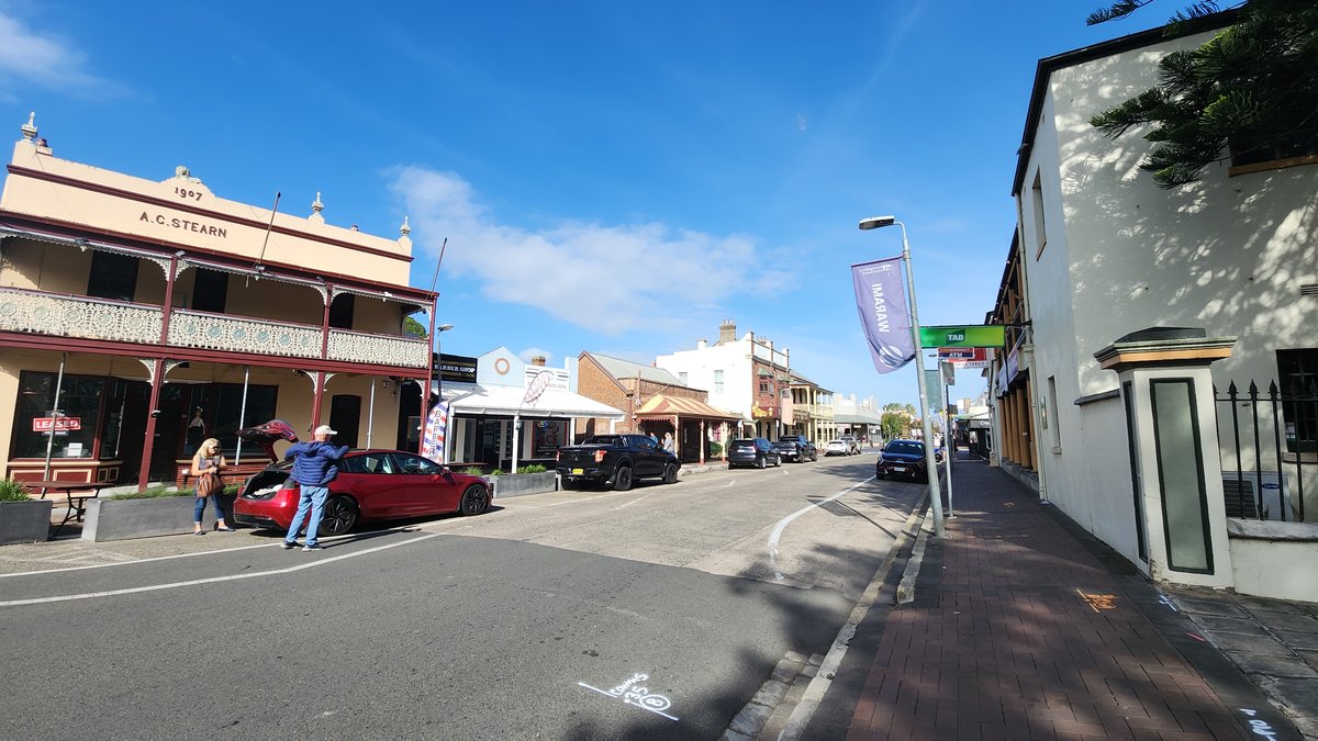 Heritage main street in Old Windsor with colonial buildings (A.C. Stearn 1907)