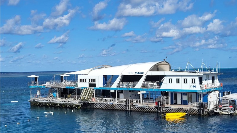 Reef Magic pontoon on Moore Reef