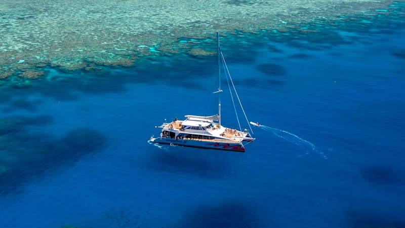 Passions of Paradise sailing catamaran on the Great Barrier Reef