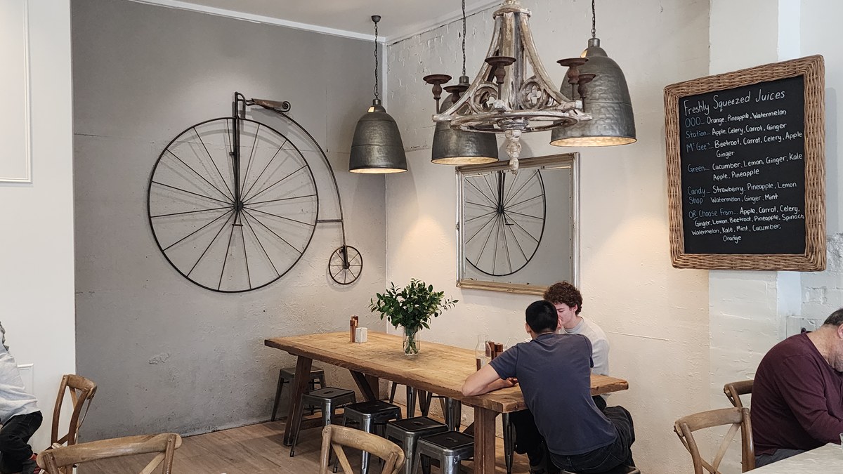 Inside the Mittagong Station Coffee House, our coffee stop on the way home