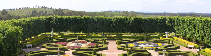 panorama of garden in hunter valley