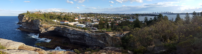 sydney harbour the Gap panorama